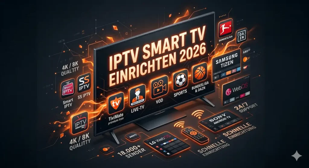 IPTV Smart TV einrichten – Samsung, LG & Sony Anleitung 2026