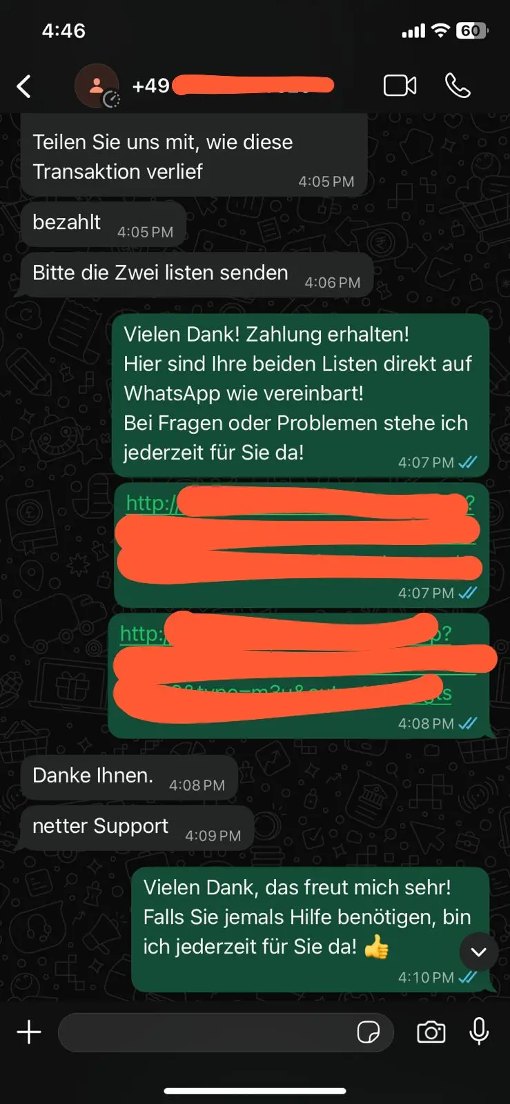 WhatsApp Kunden Chat 1